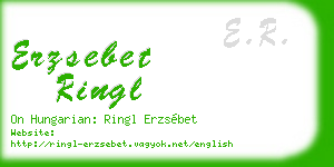 erzsebet ringl business card